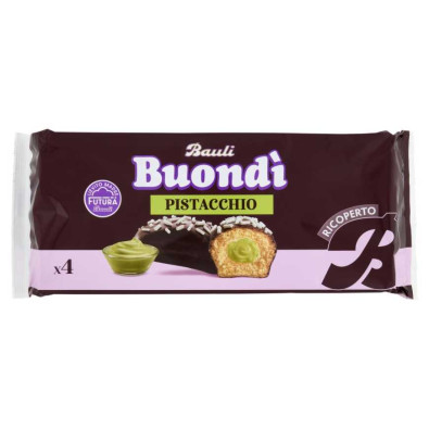 Bauli Buondì Pistacchio Ricoperto di Cioccolato Gr.46 Pz.4 